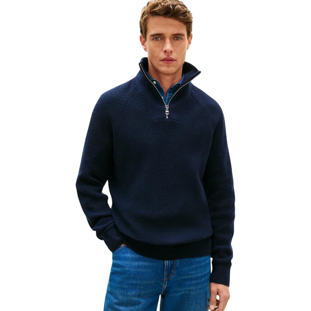 Tommy Hilfiger Fisherman Rib Zip Mock